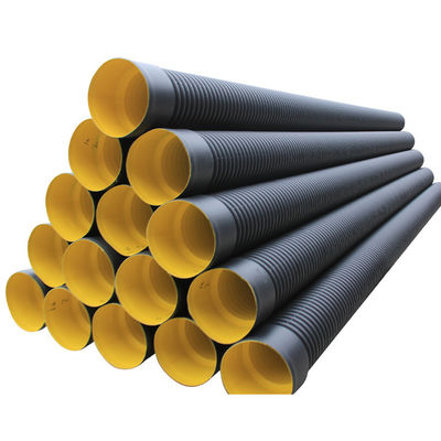 Трубы черное SN16 дренажа HDPE DN600 гофрировали трубу кульверта HDPE